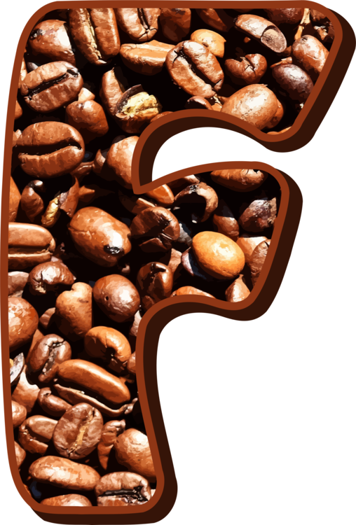 Coffee Beans Artistic Outline PNG