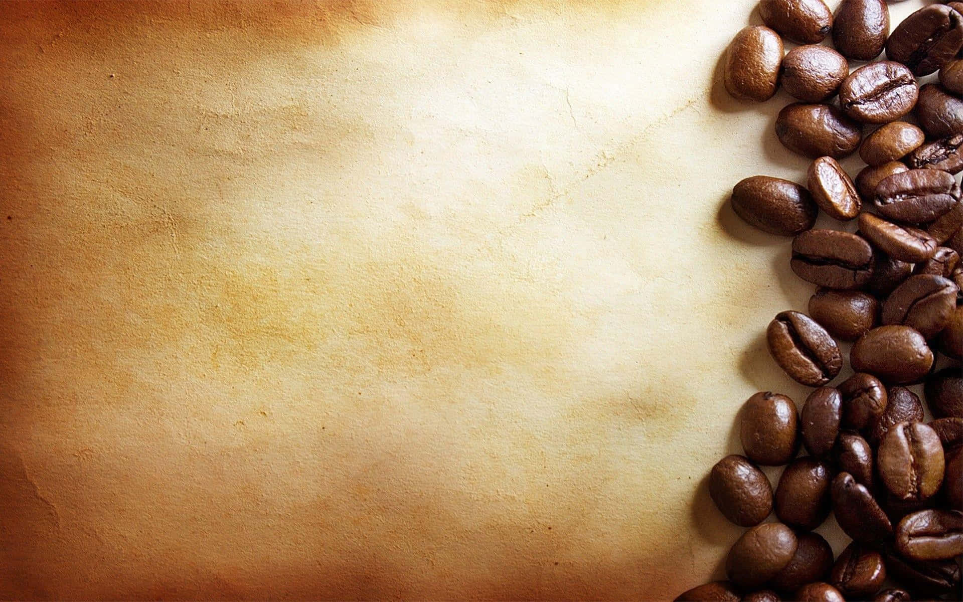 Coffee Beans On A Paper Background