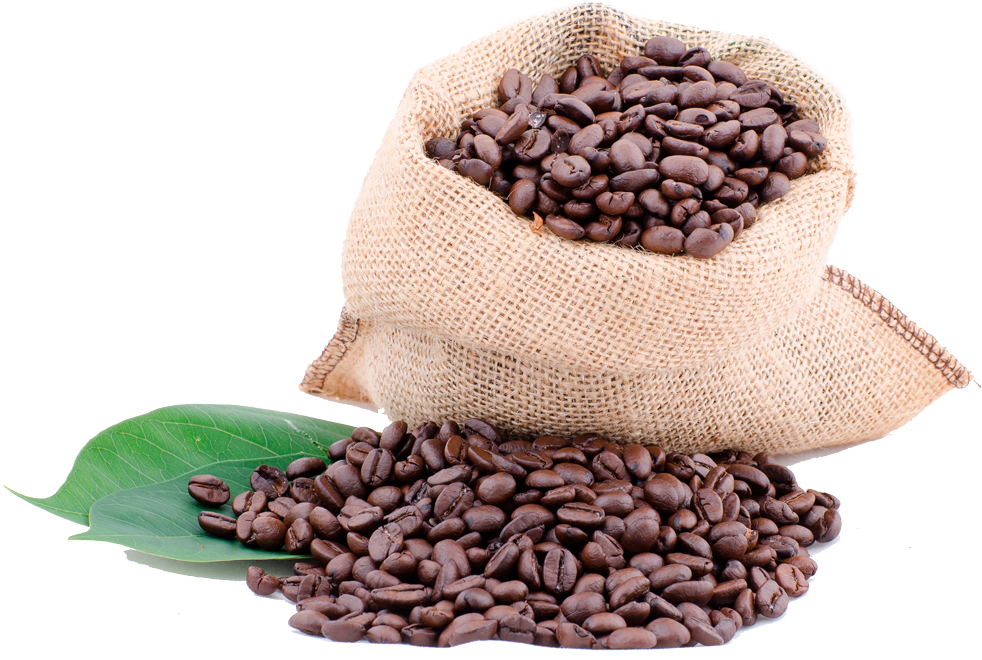 Coffee Beansin Burlap Sack PNG