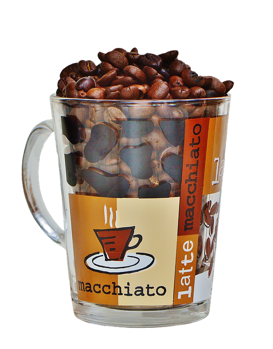 Coffee Beansin Macchiato Cup PNG