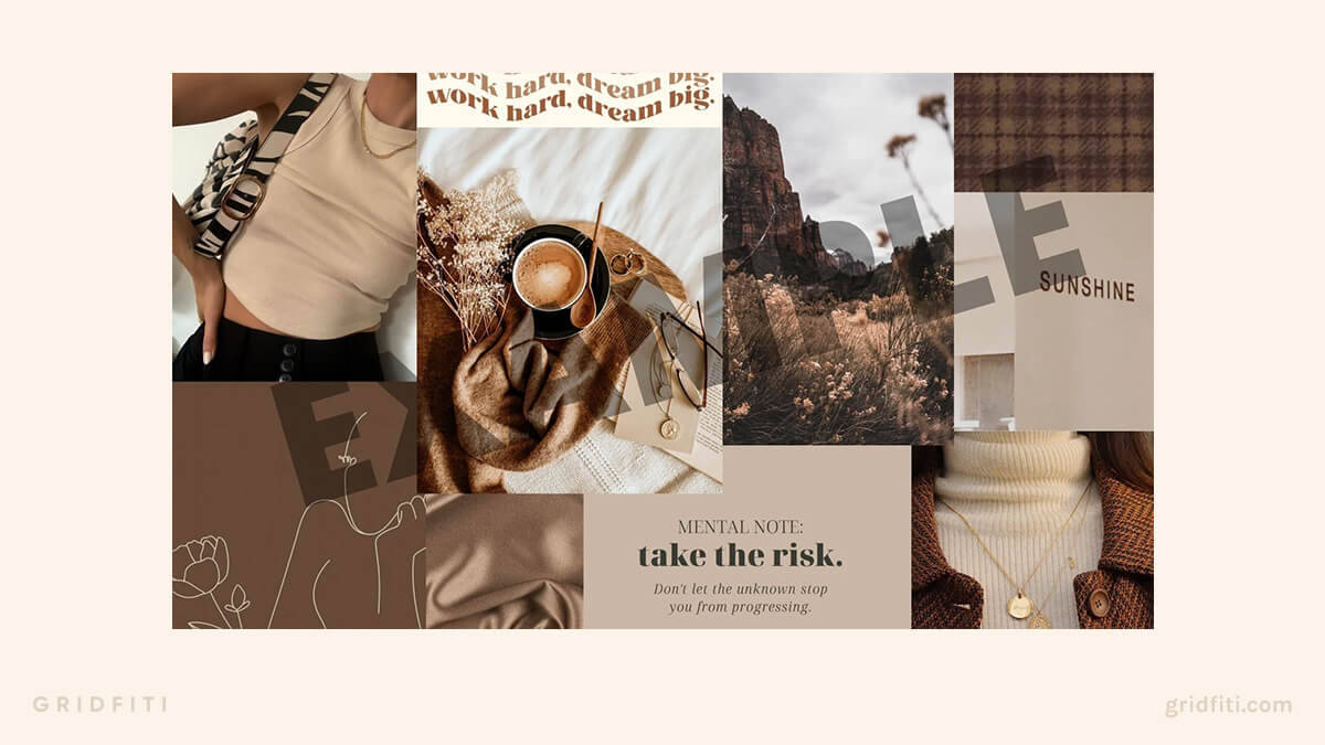 Coffee Brown Aesthetic Collage Laptop Wallpaper