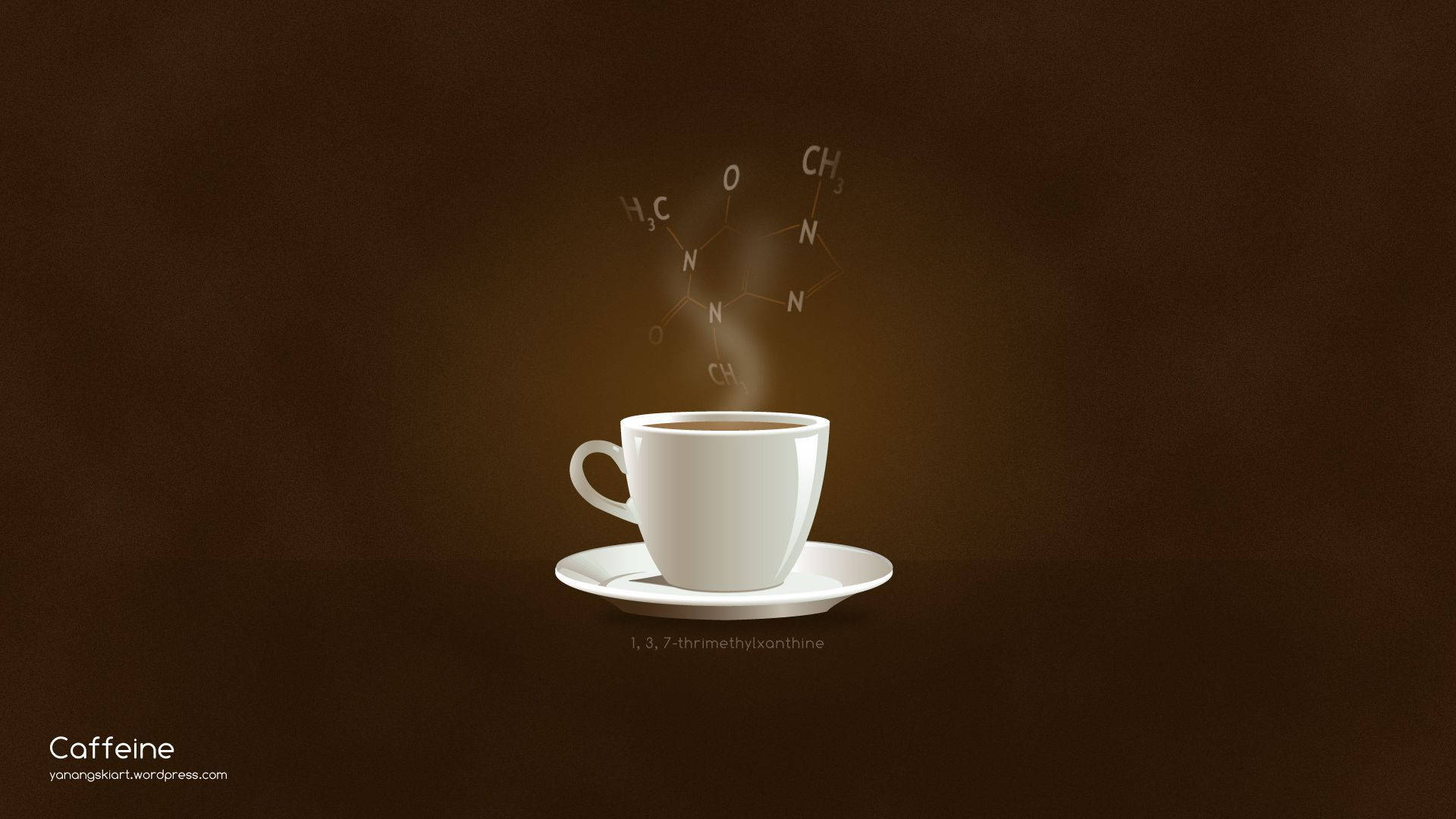 Coffee Caffeine Formula Art Wallpaper