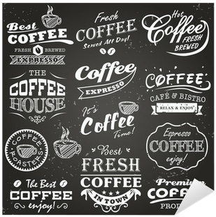 Coffee Chalkboard Art Collection PNG