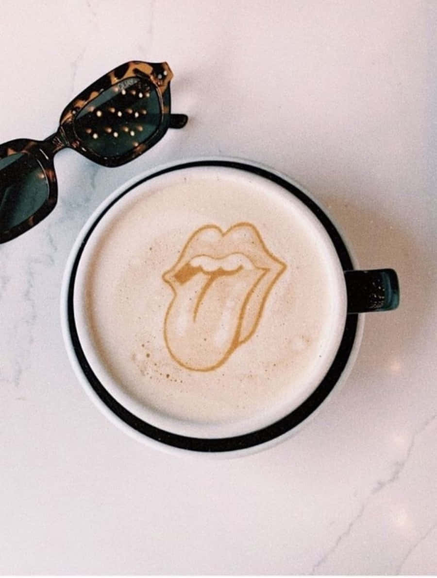 Leopere Latte Art Delle Rolling Stones