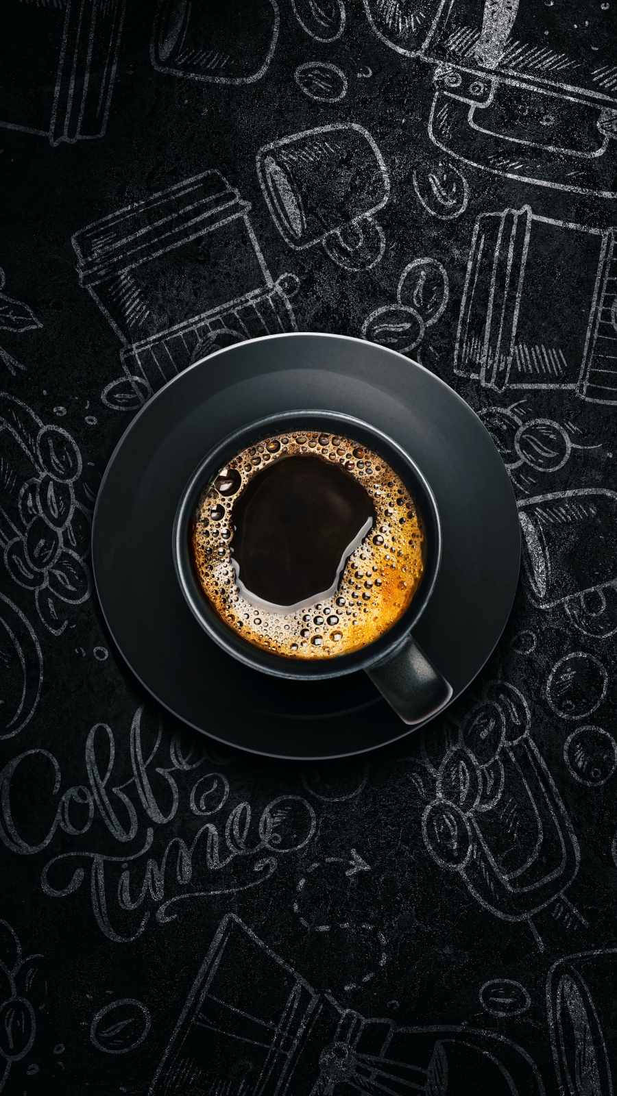 Coffee Cup Dark Aesthetic Wallpaper