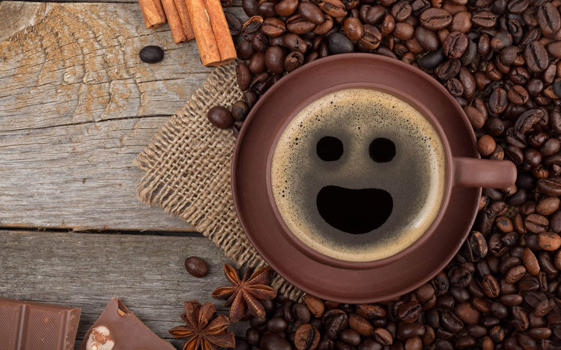 Coffee Cup Smile Wallpaper