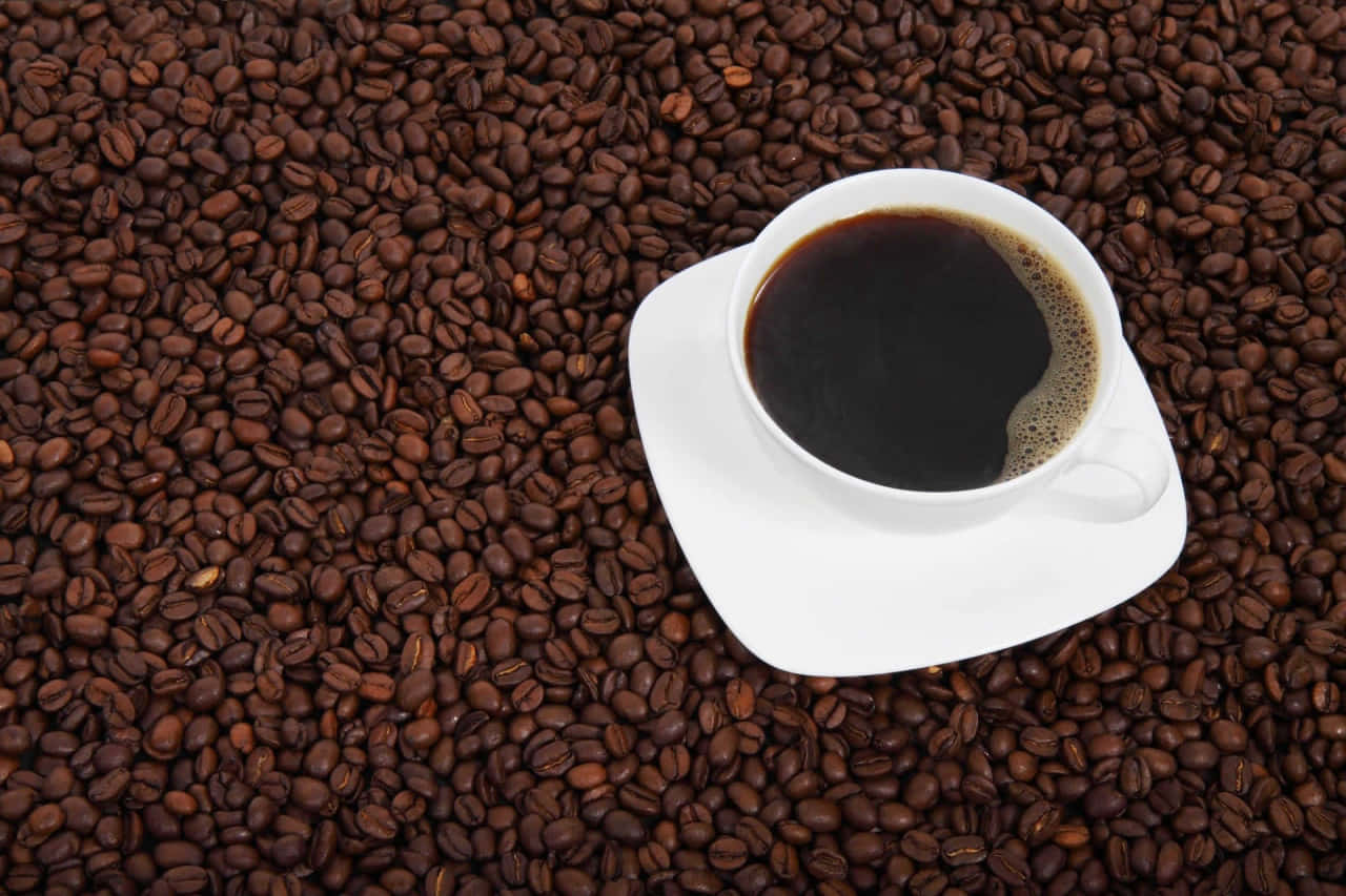 Coffee Cupon Beans Background Wallpaper