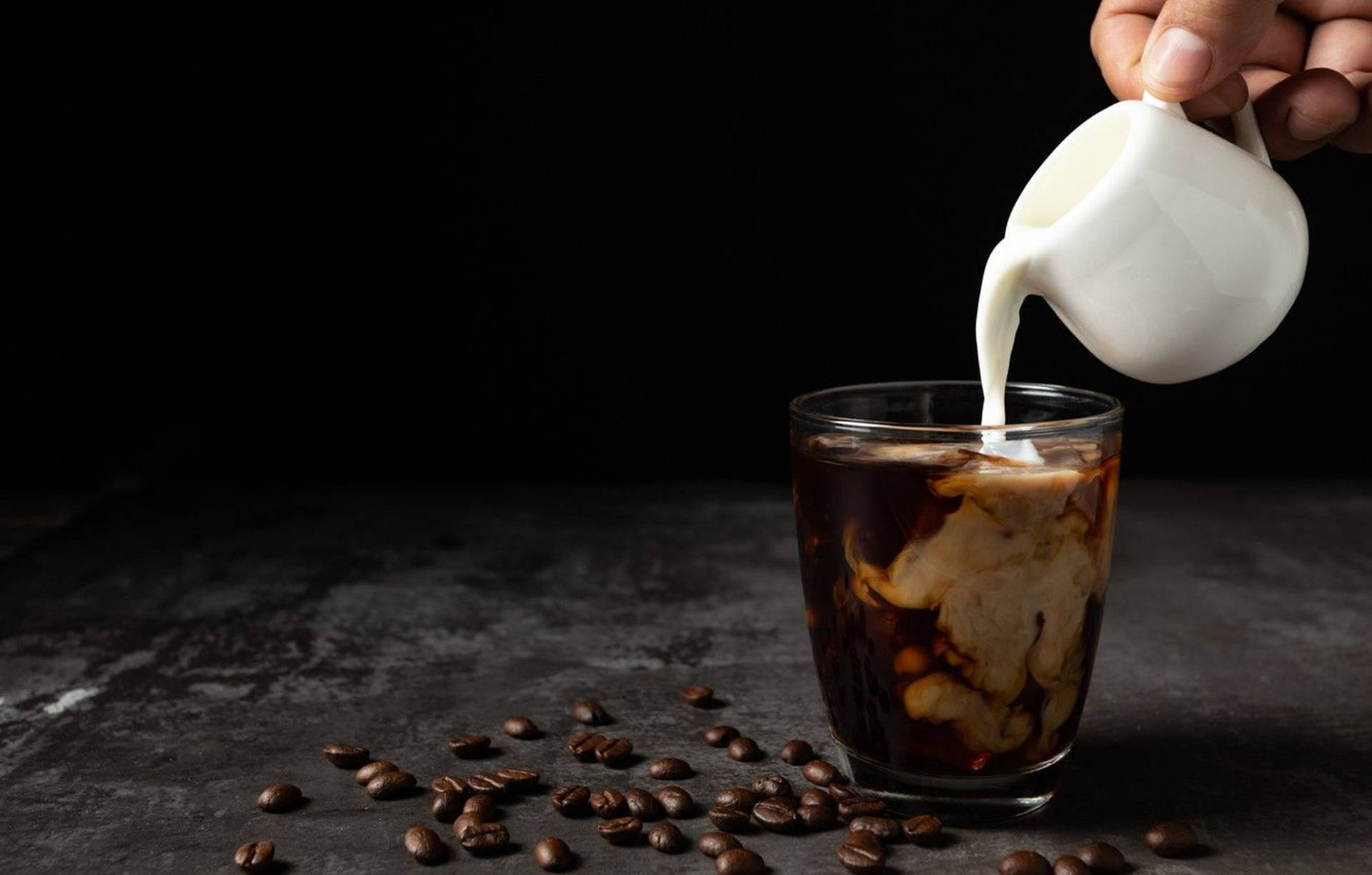 Coffee Drink With Milk Creamer Wallpaper