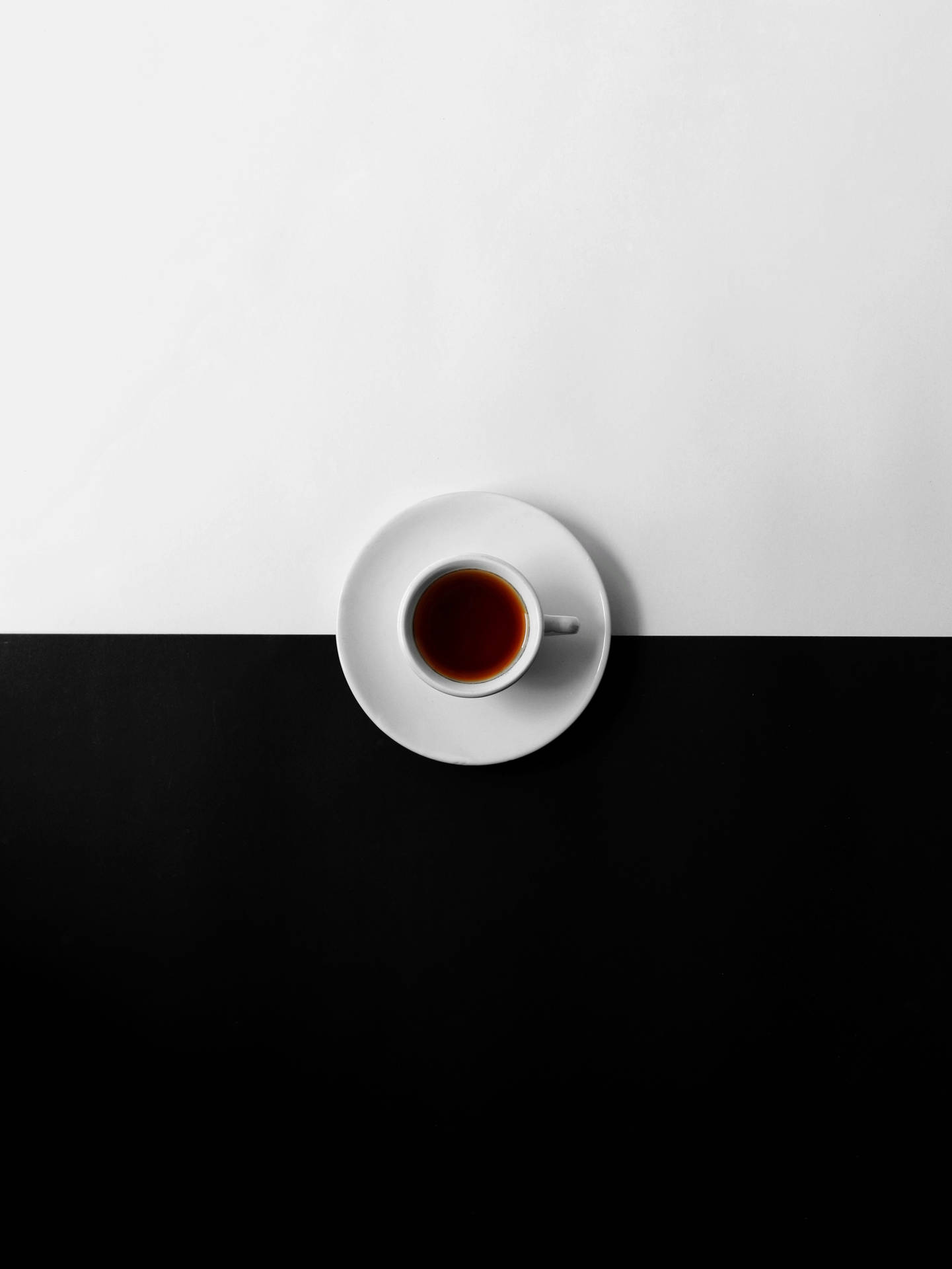 Coffee In A Black And White Background