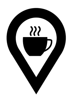 Coffee Location Pin Icon PNG