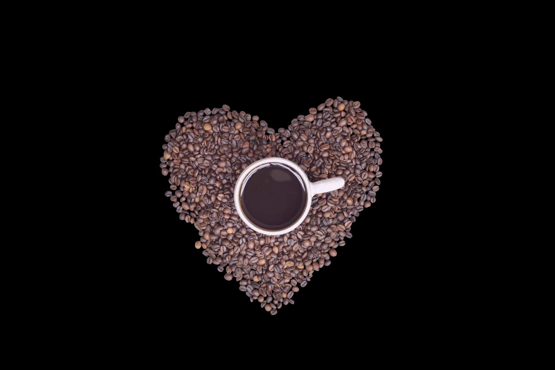 Coffee Love Heart Arrangement PNG