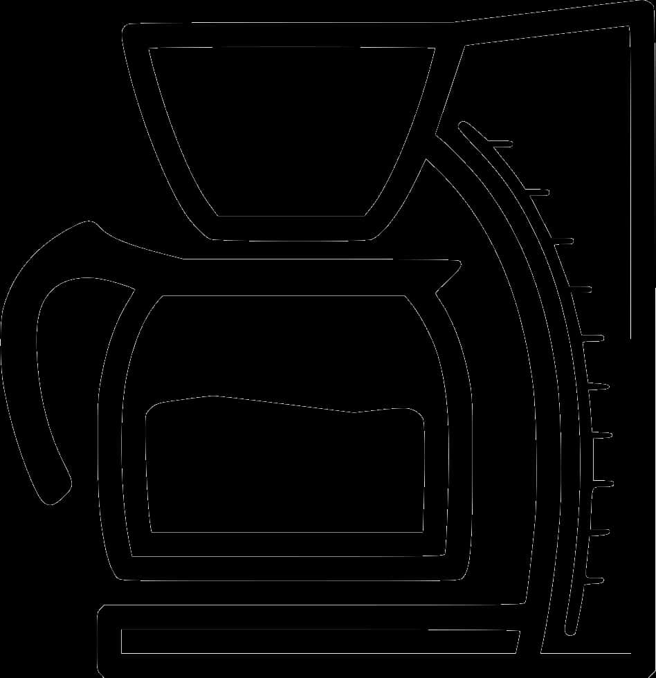 Coffee Maker Outline PNG