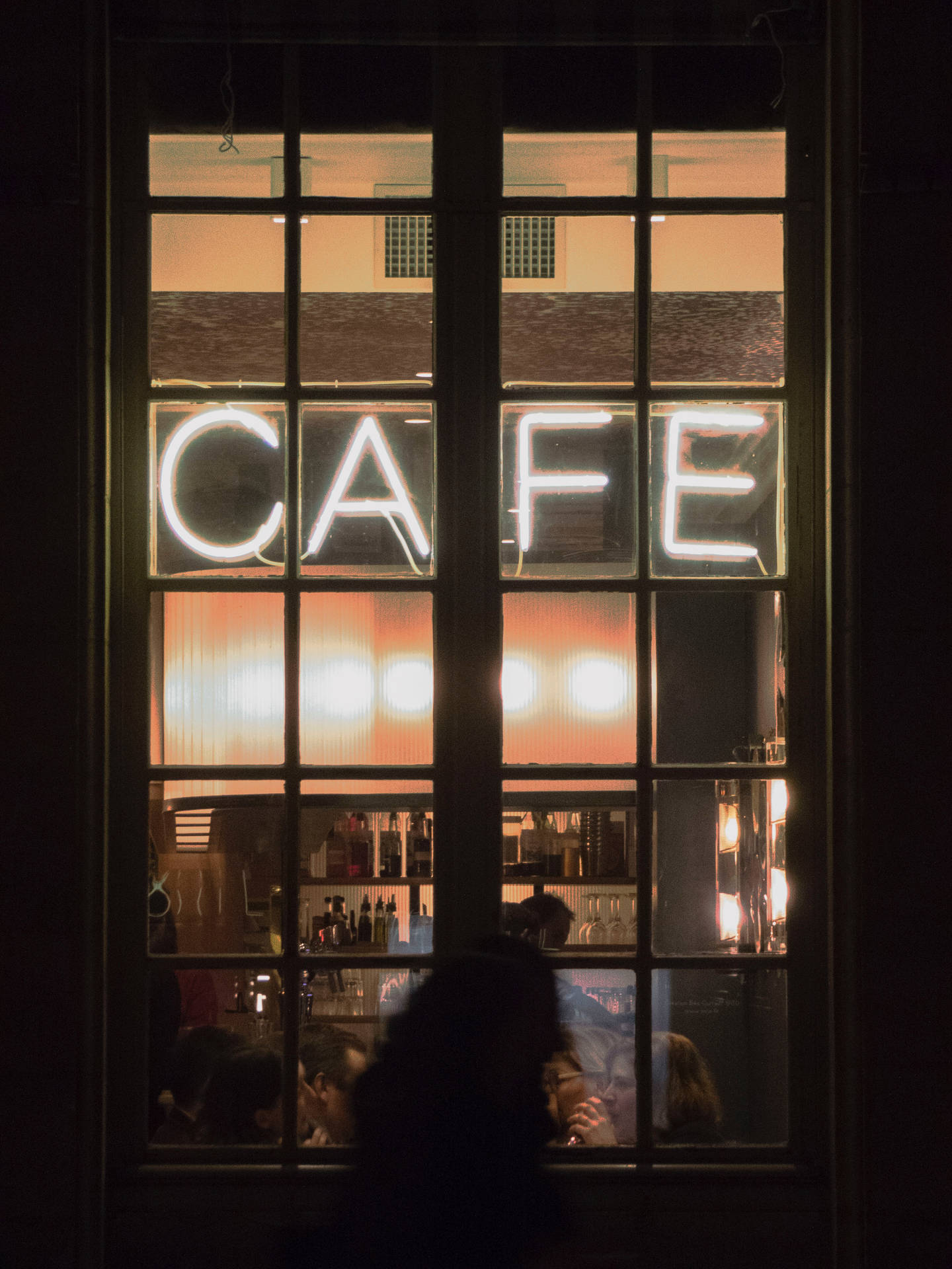 Kaffebutik Cafe Lysebrunt Tapet Wallpaper