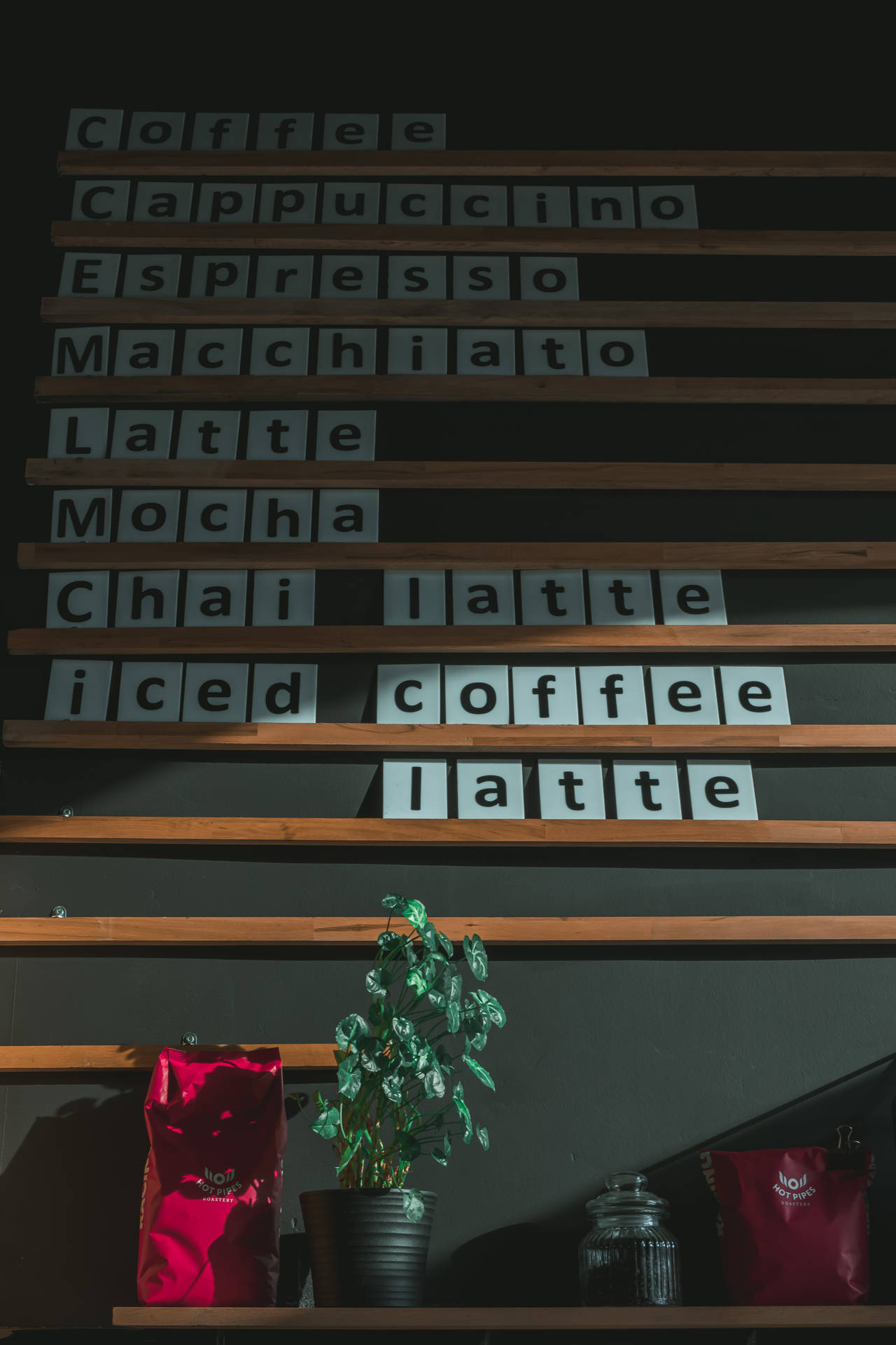 Kaffeehausmenü An Der Wand Wallpaper