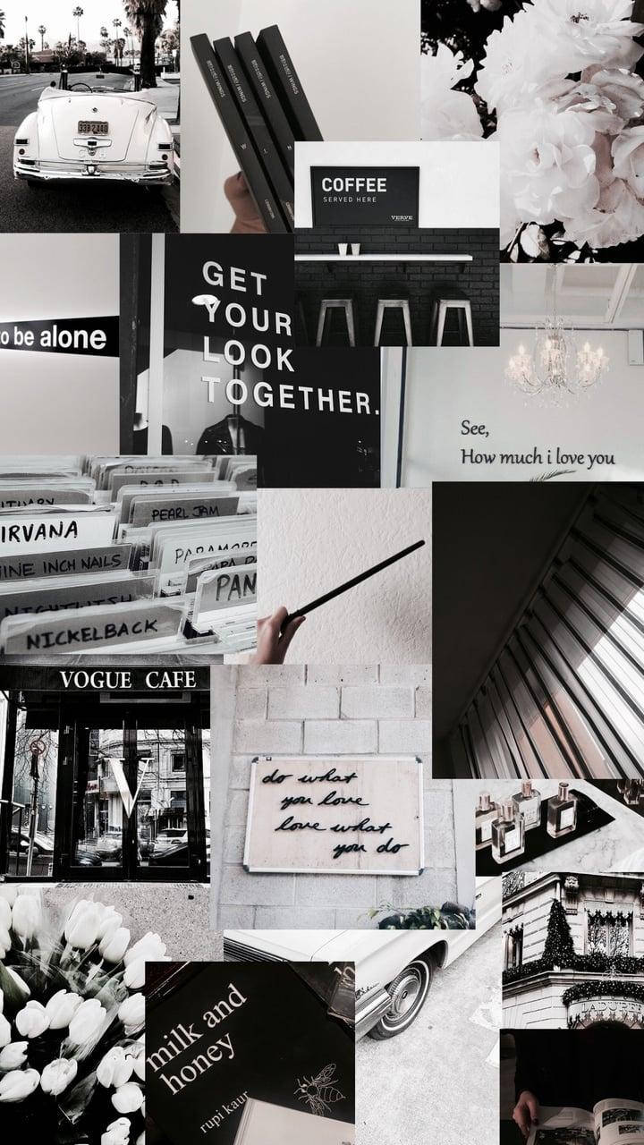 Coffee Shops Aesthetic Collage Wallpaper