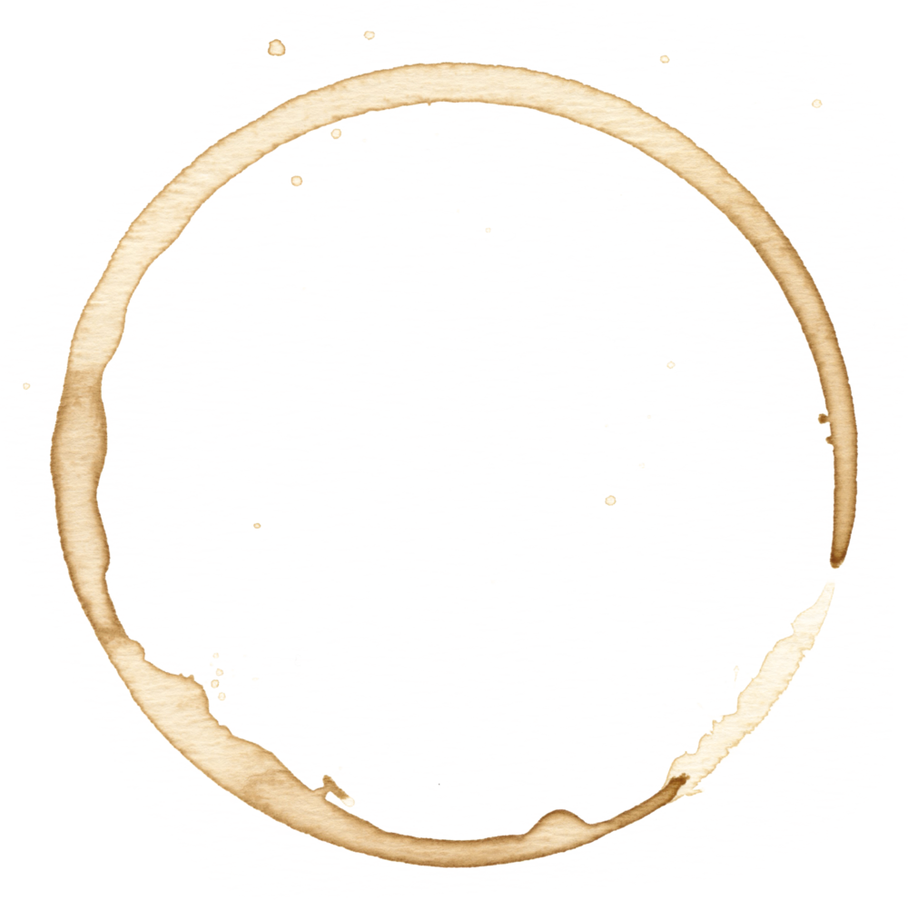 Coffee Stain Circle Texture PNG