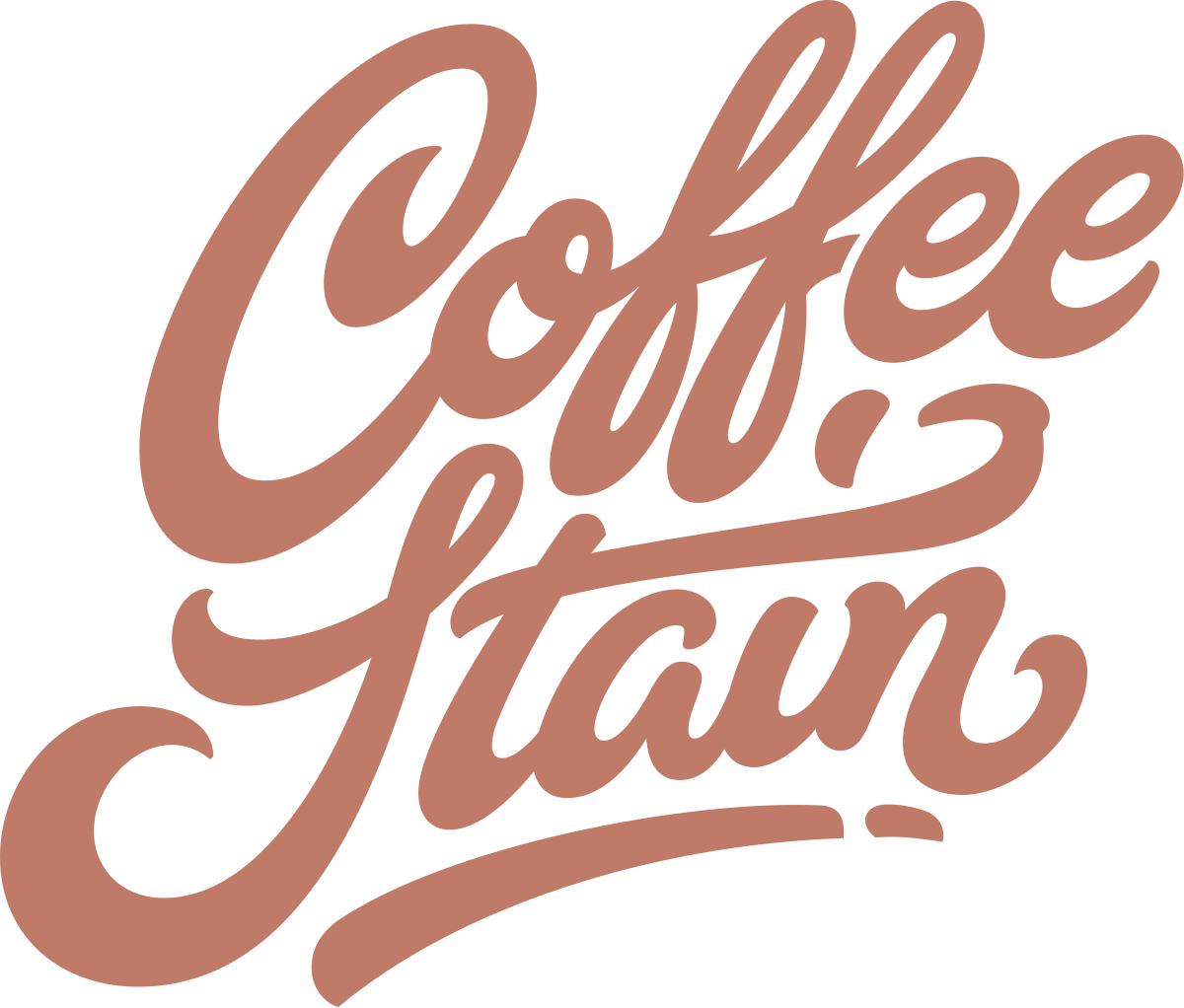 Coffee Stain Logo Design PNG