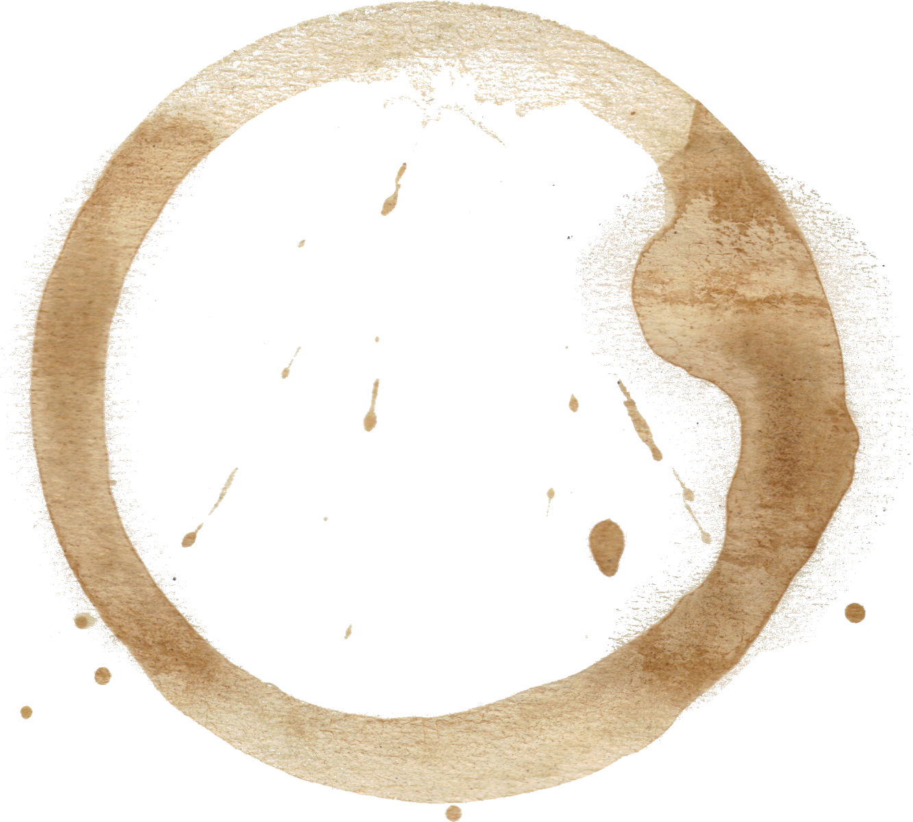Coffee Stain Ring Texture PNG