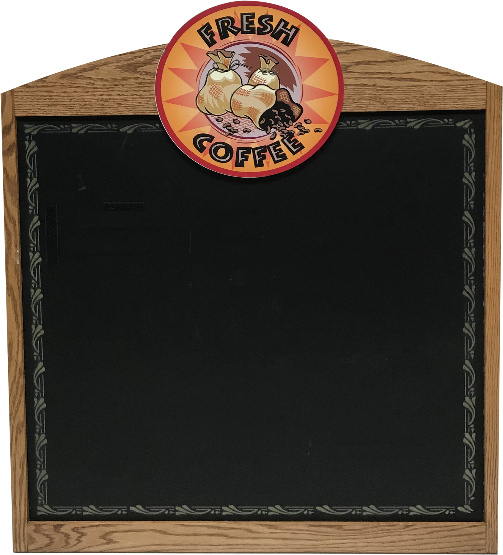 Coffee Themed Chalkboard Sign PNG