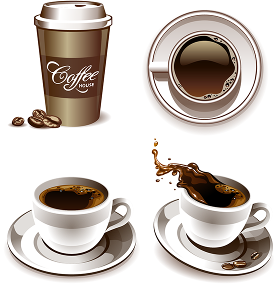 Coffee Variety Vector Illustration PNG