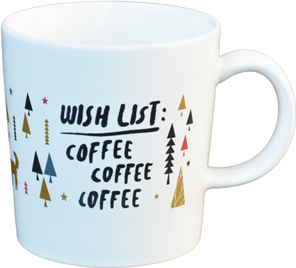 Coffee Wish List Mug Design PNG