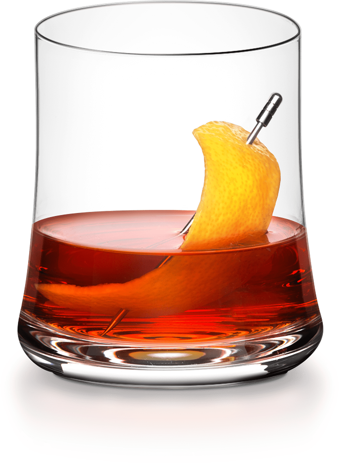 Cognac Glass With Orange Twist PNG