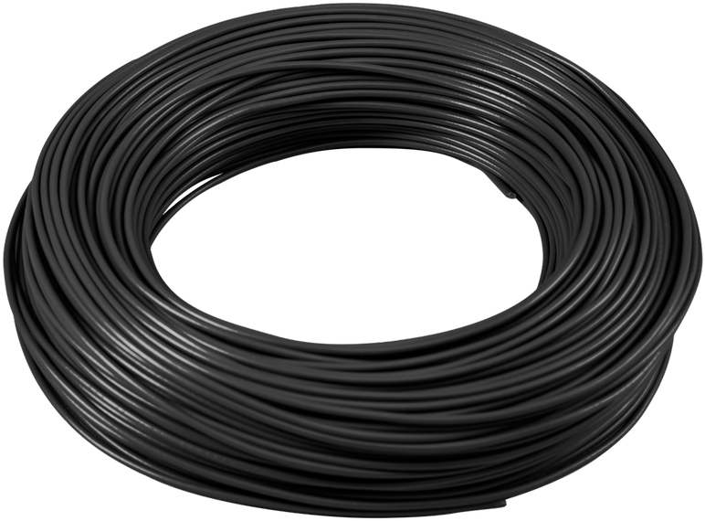 Coiled Black Electrical Wire PNG
