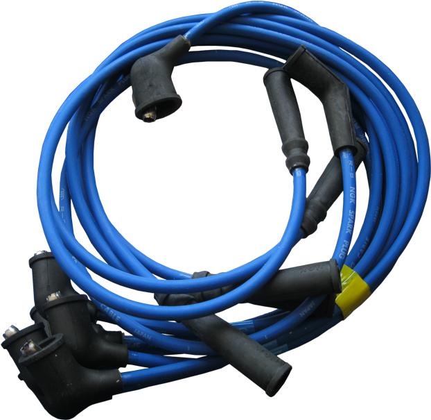 Coiled Blue Electrical Cable PNG