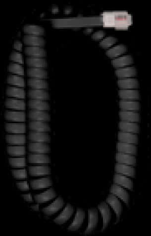 Coiled U S B Cable Dark Background PNG