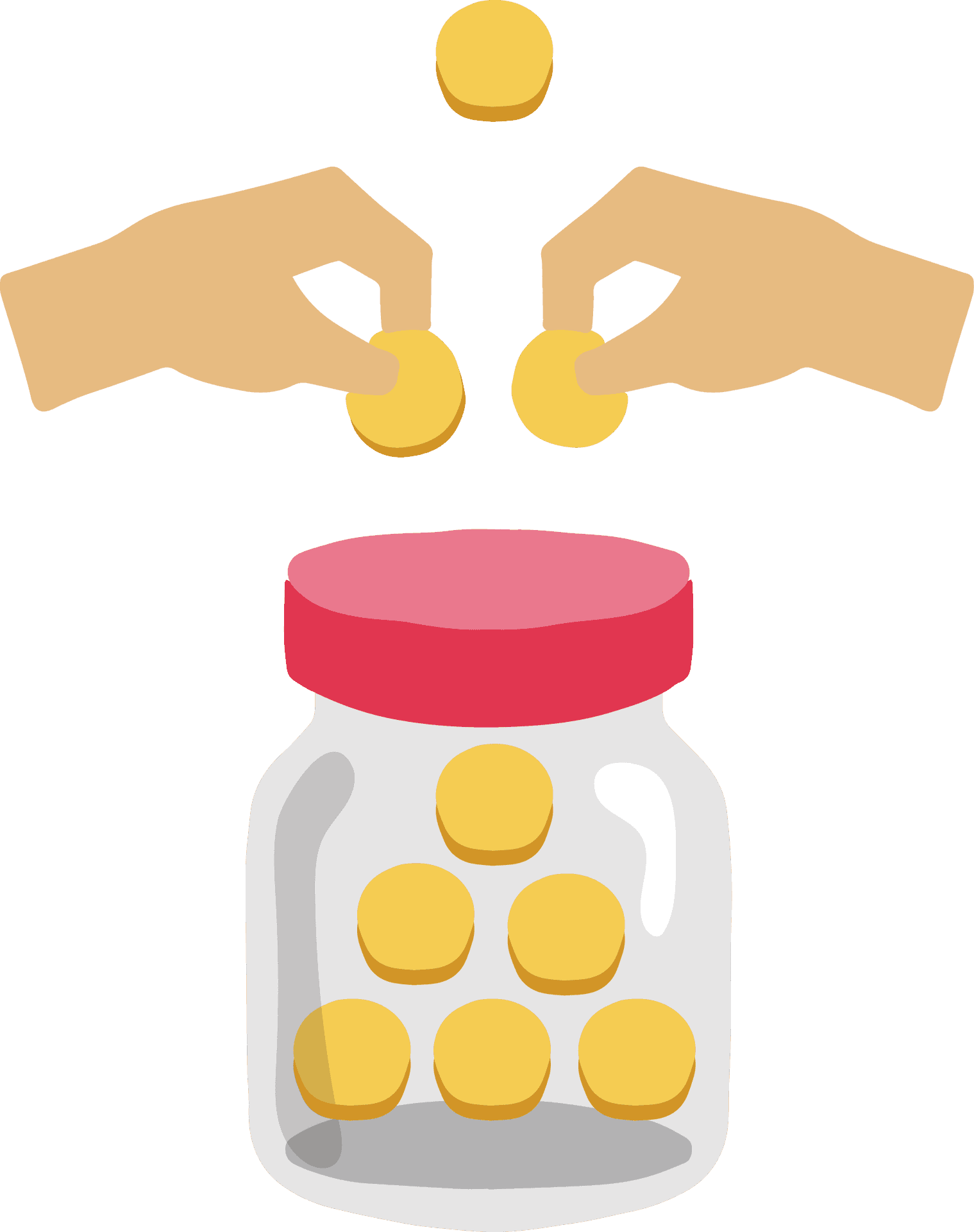 Coin Donation Jar PNG