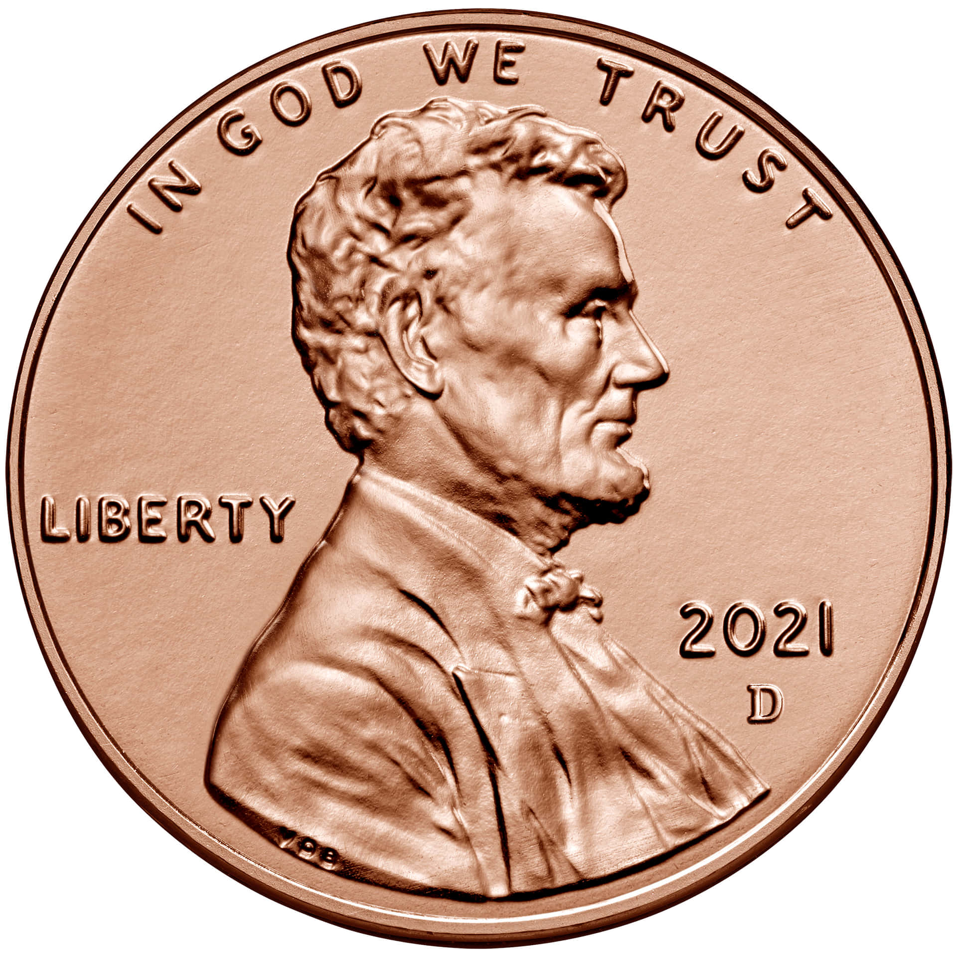 A Copper Coin With A Portrait Of Abraham Lincoln