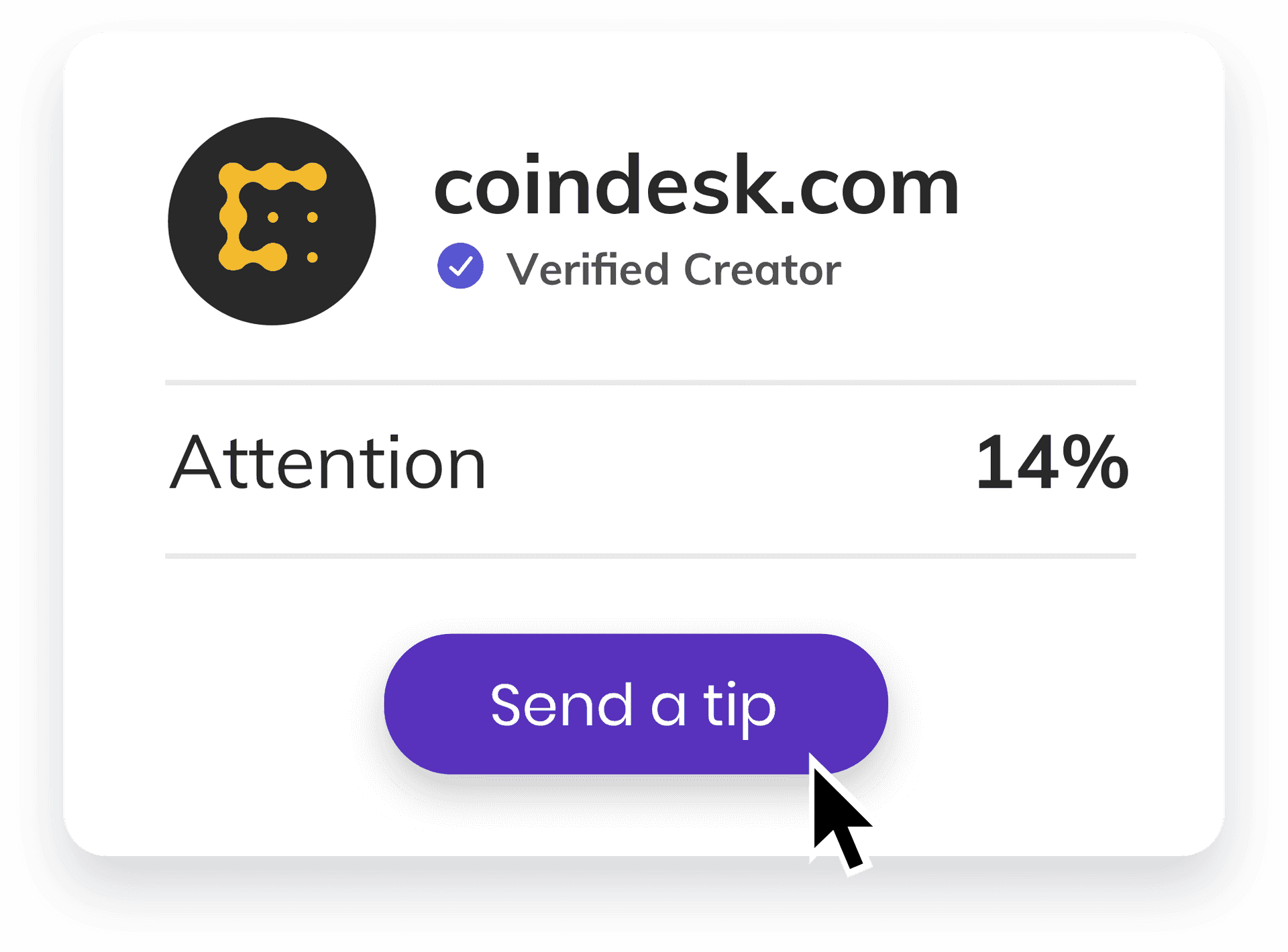 Coindesk Verified Creator Attention Meter PNG