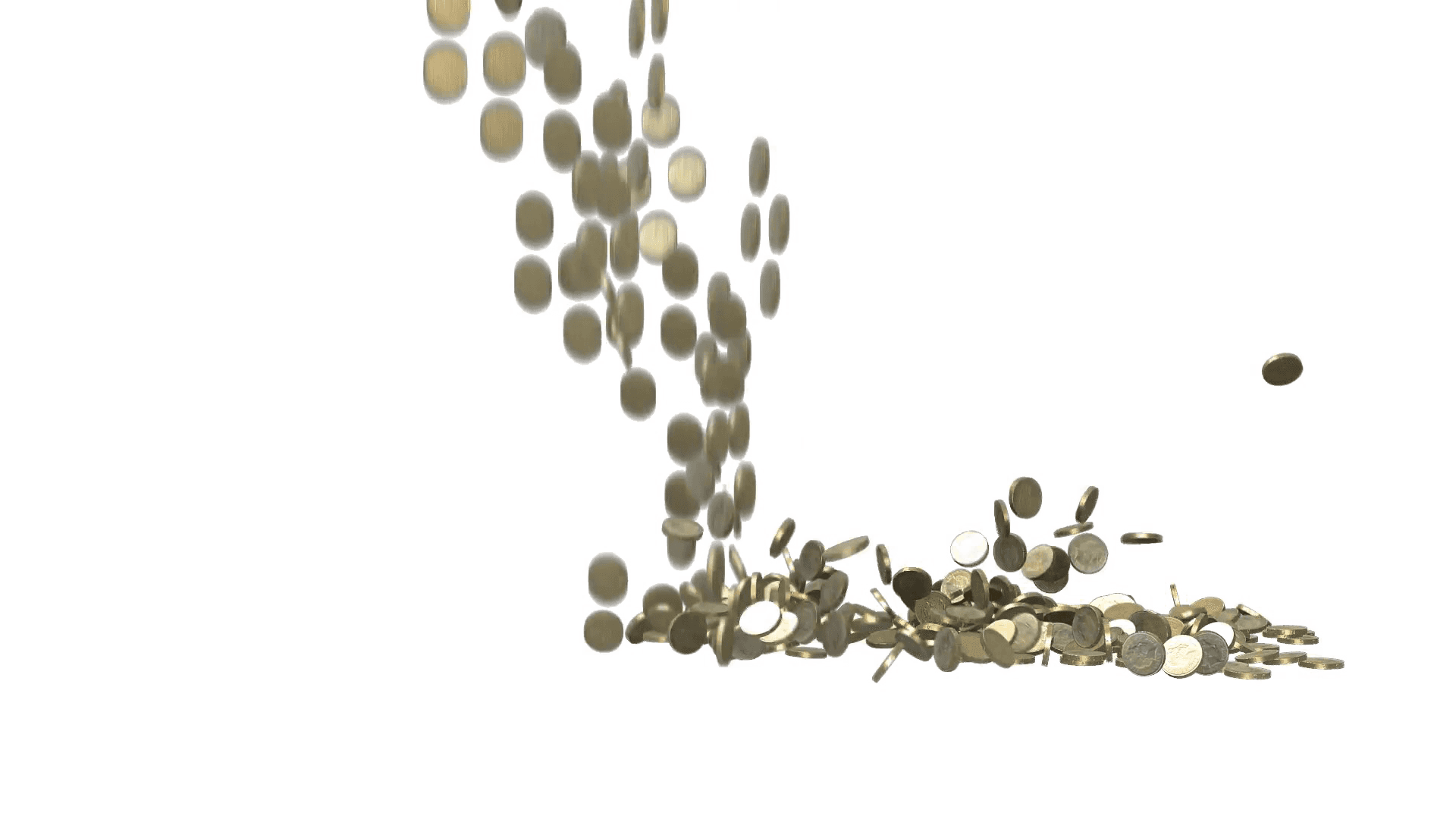 Coins Cascade Falling PNG