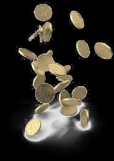 Coinsin Midair Fall PNG