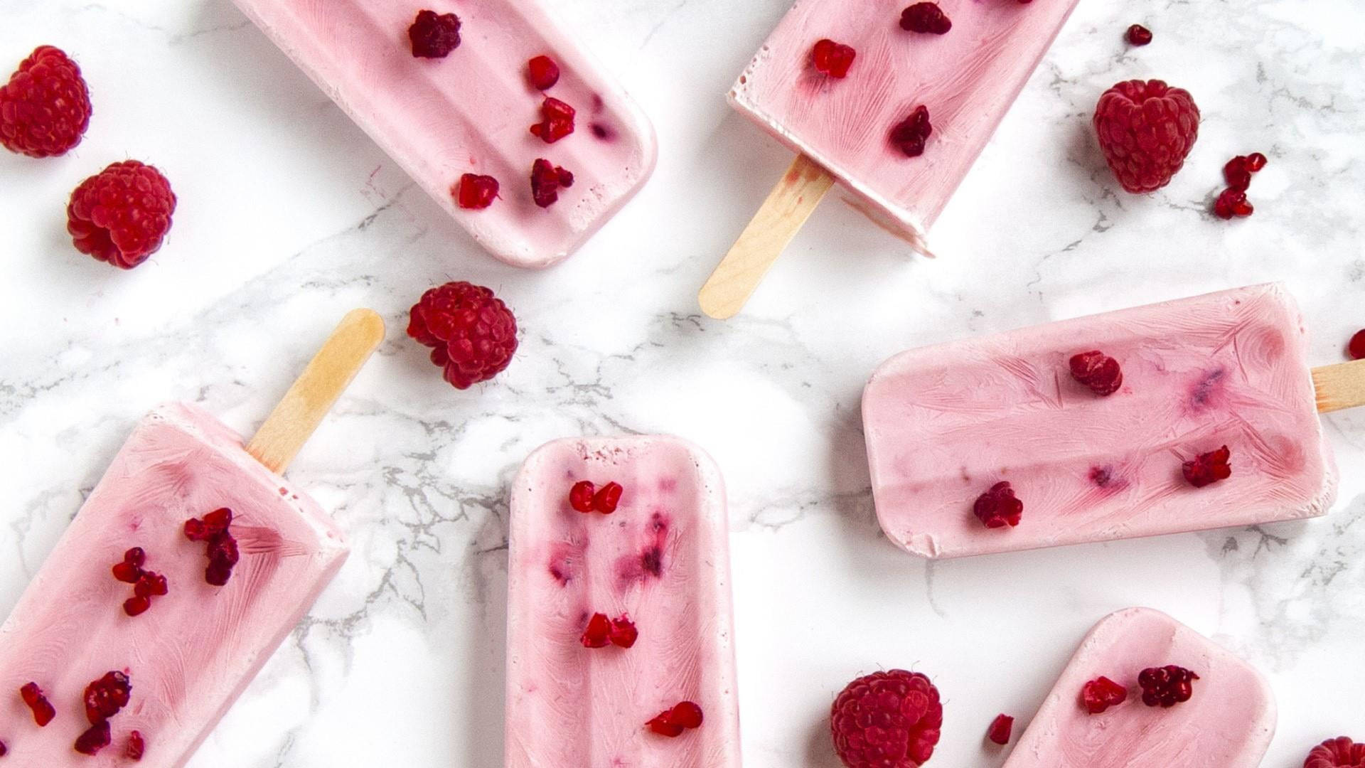 Cold Raspberry Popsicles Wallpaper