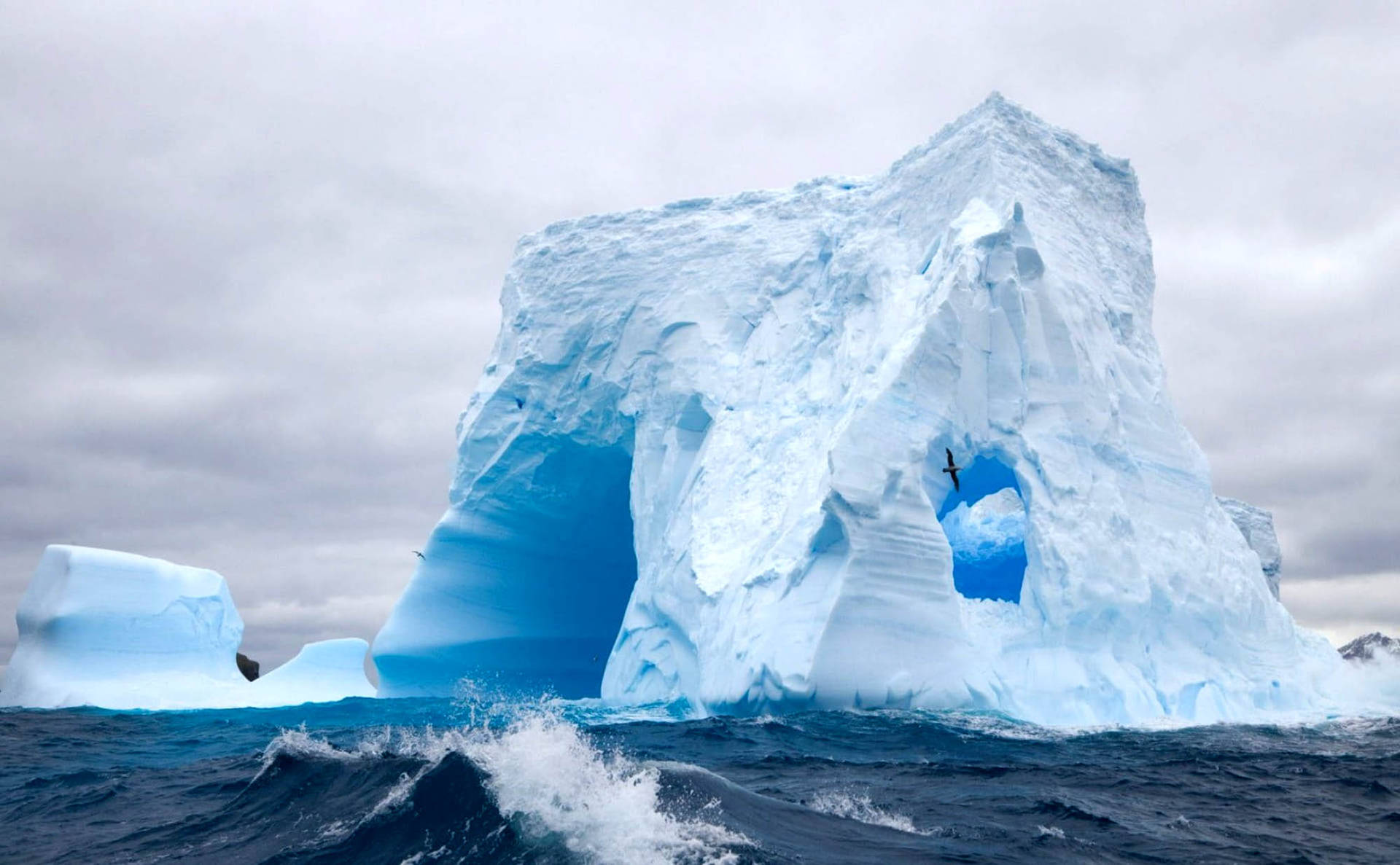 Gelobranco Frio De Icebergue. Papel de Parede