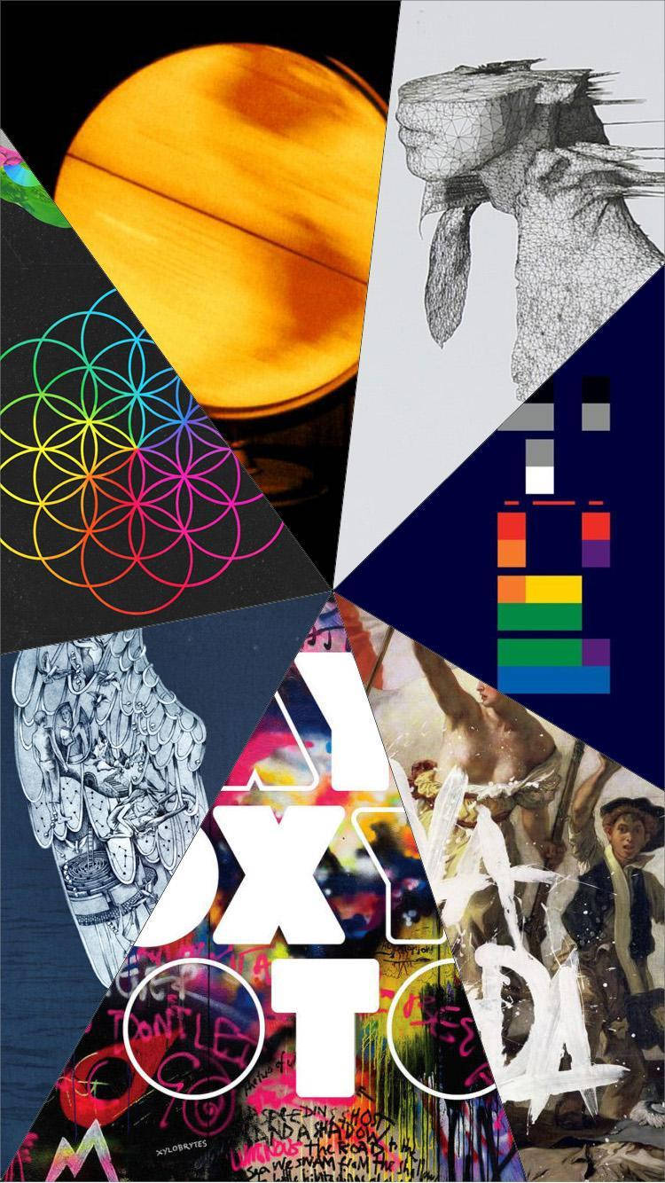 Coldplay Album Cover Portrait Collage Background