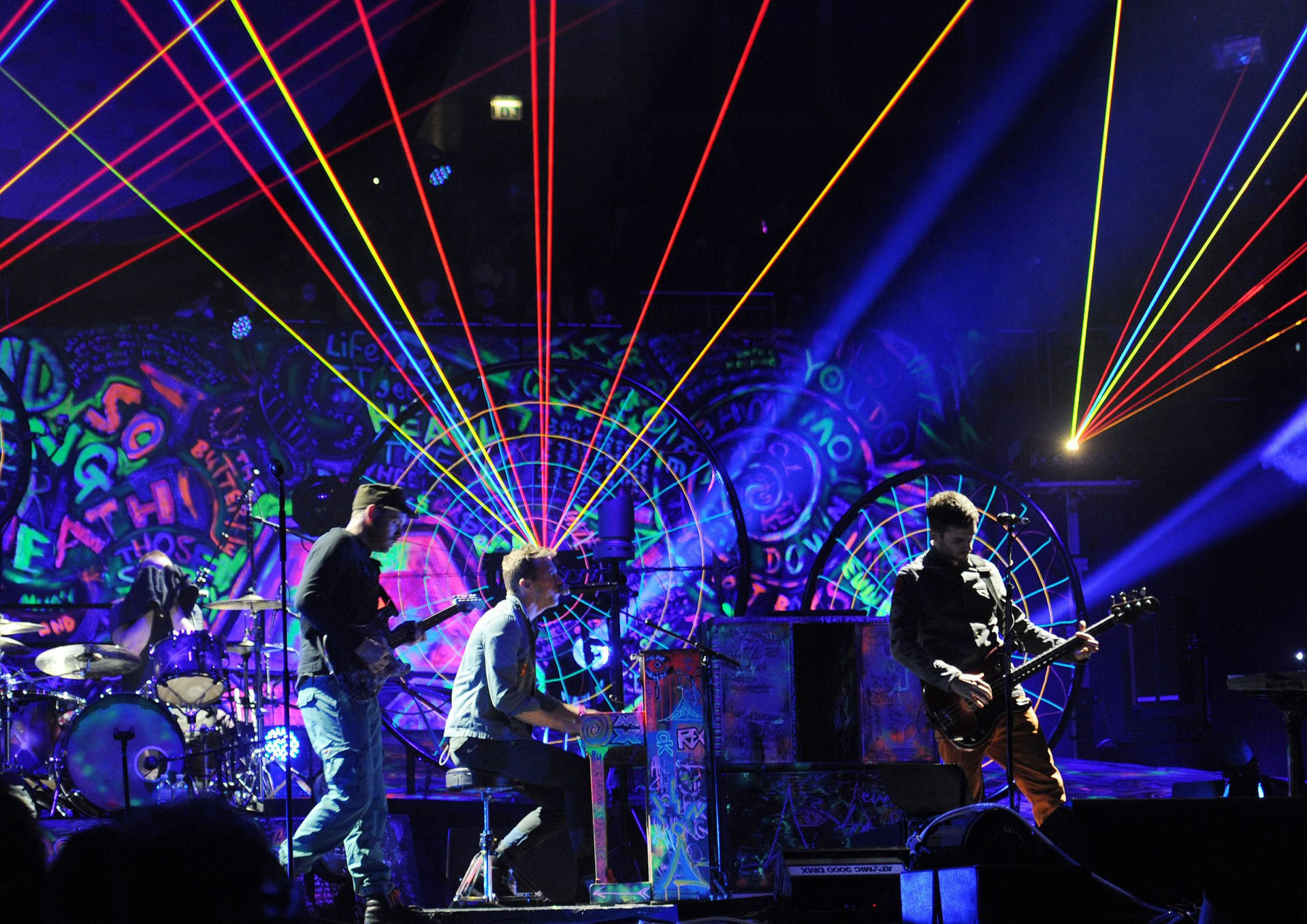 Coldplay Live Concert Technicolor Background