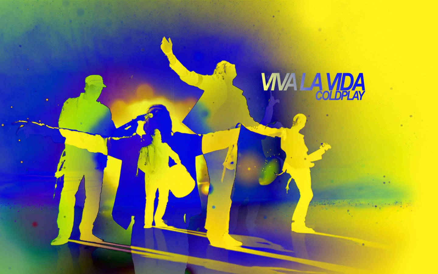 Coldplay Viva La Vida Yellow Art Background