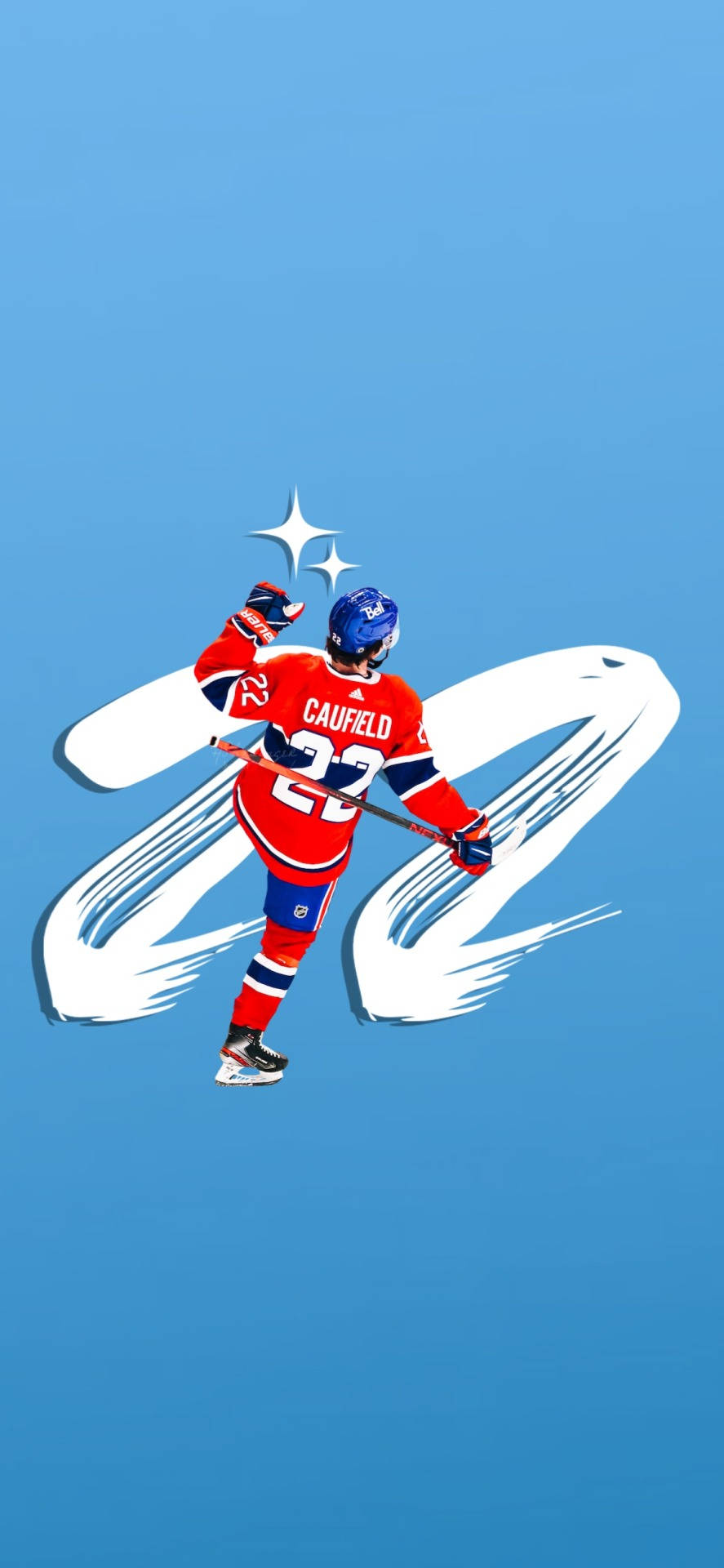 Cole Caufield Montreal Canadiens Nummer 22 Spiller Tapet Wallpaper