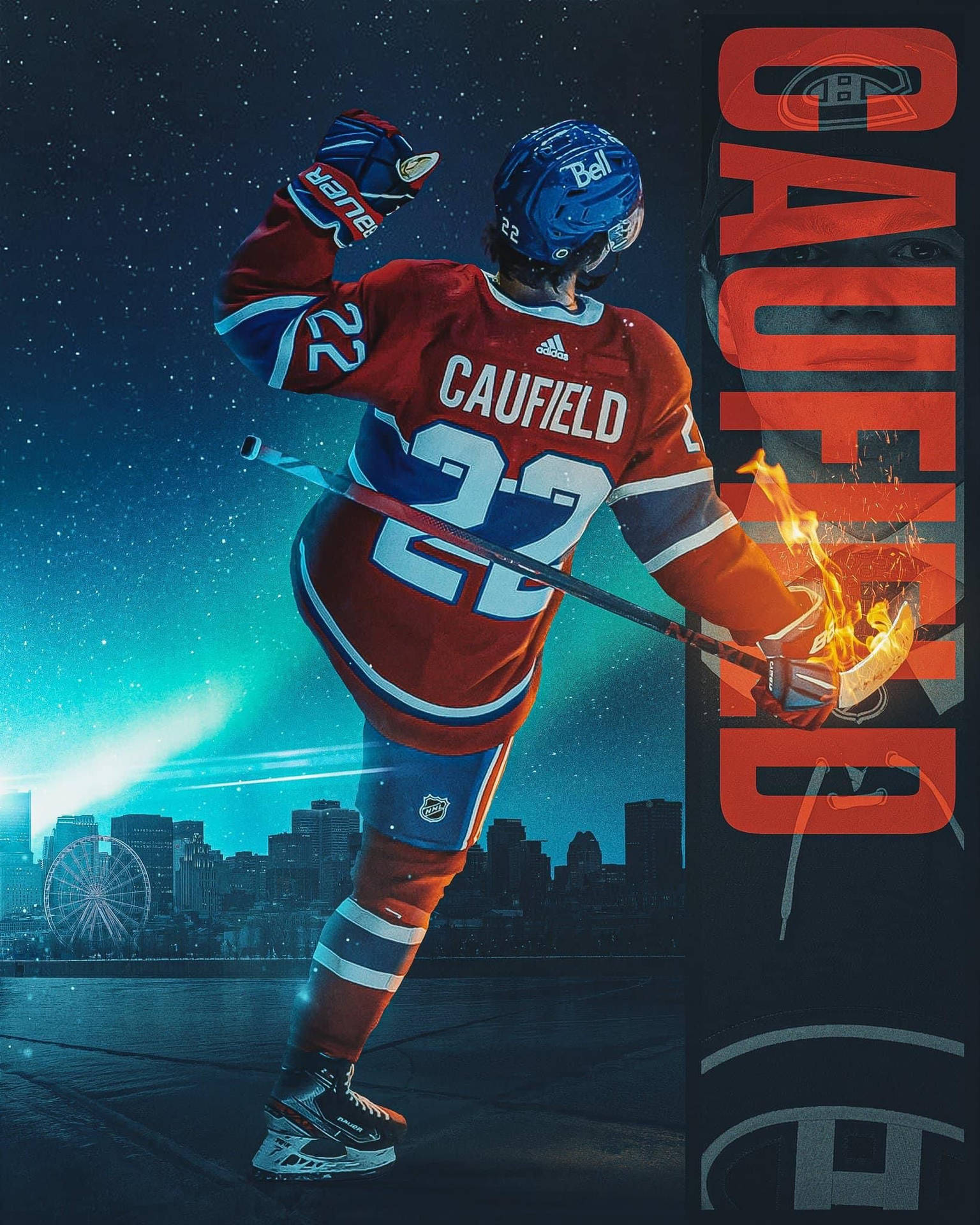 HOT Cole Caufield No. 22 Montreal Hockey Team Name and Numbe