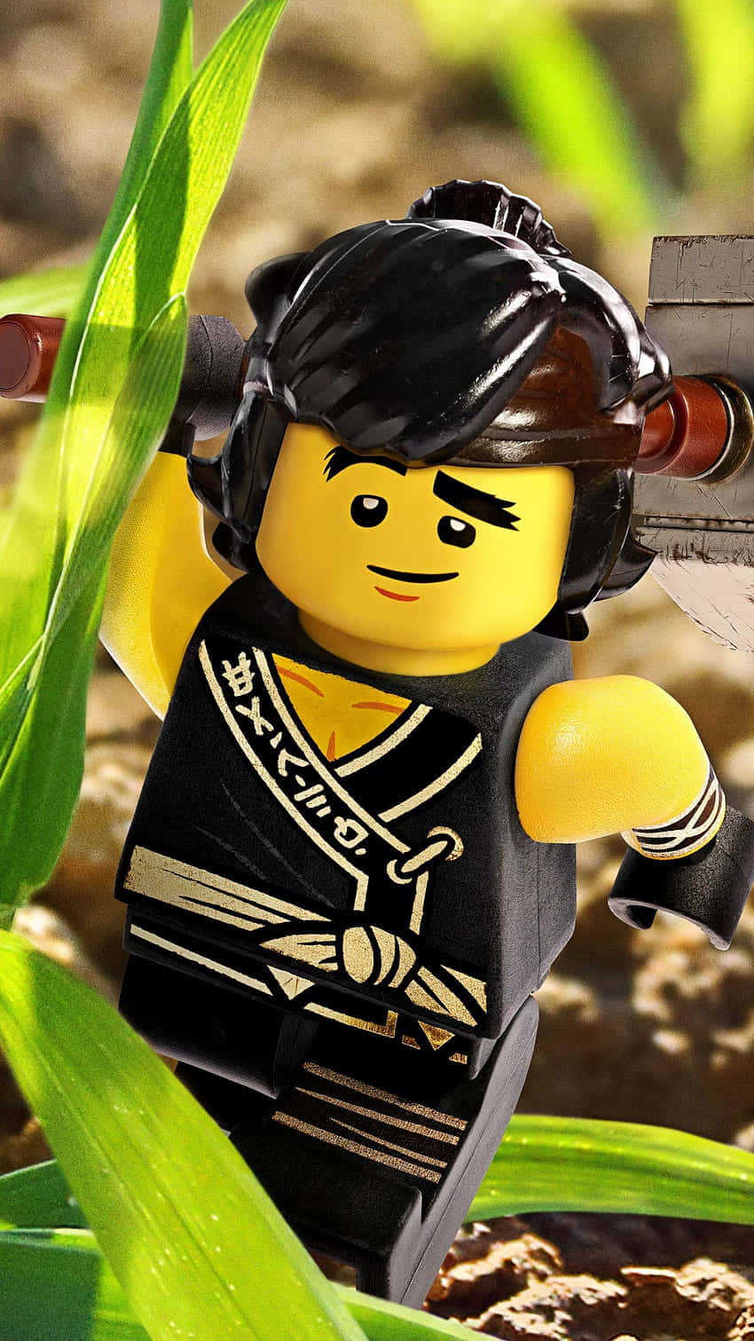 Cole In Grass From The Lego Ninjago Movie Wallpaper