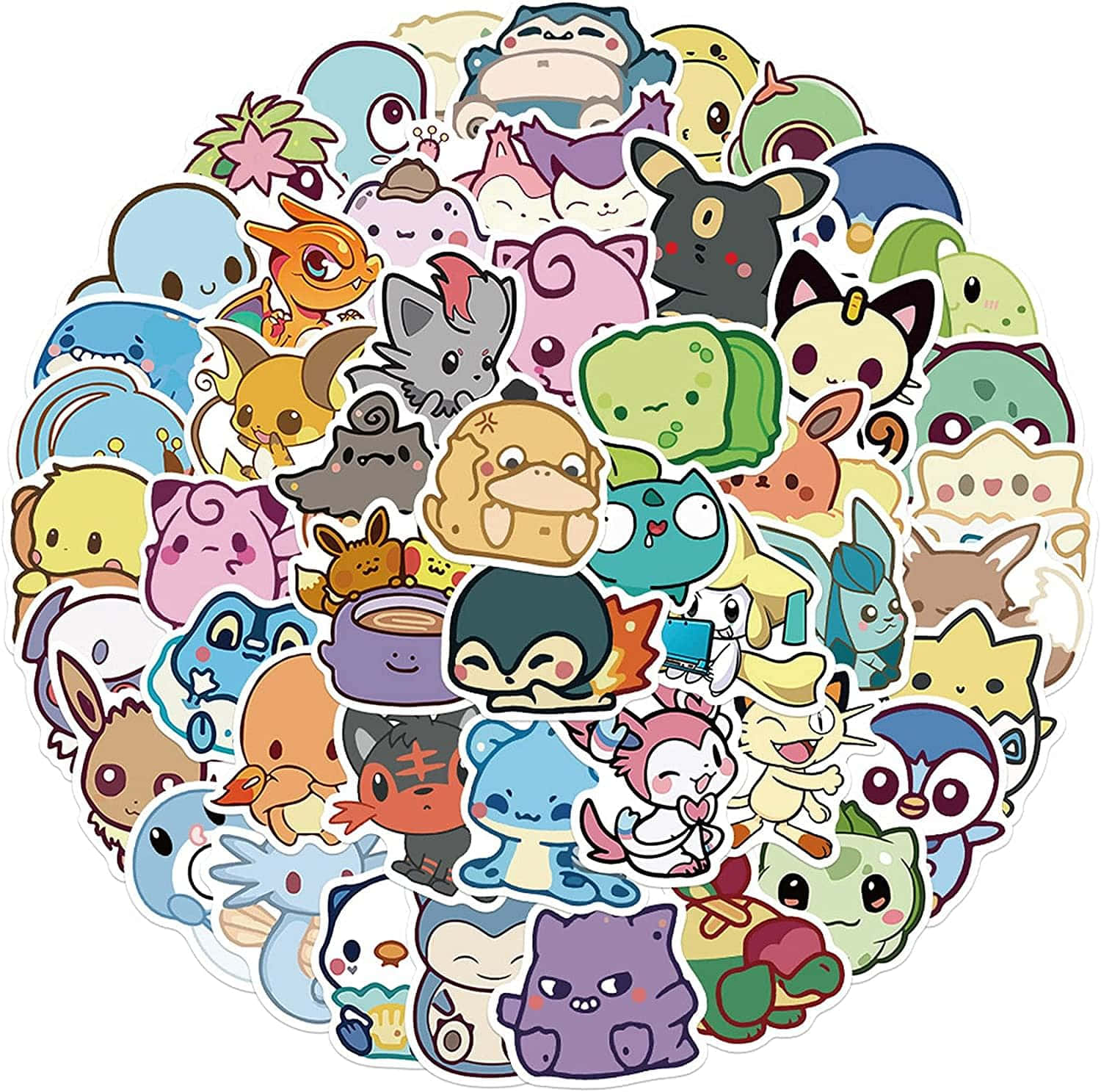 Coleccióncolorida De Pegatinas De Pokémon Fondo de pantalla