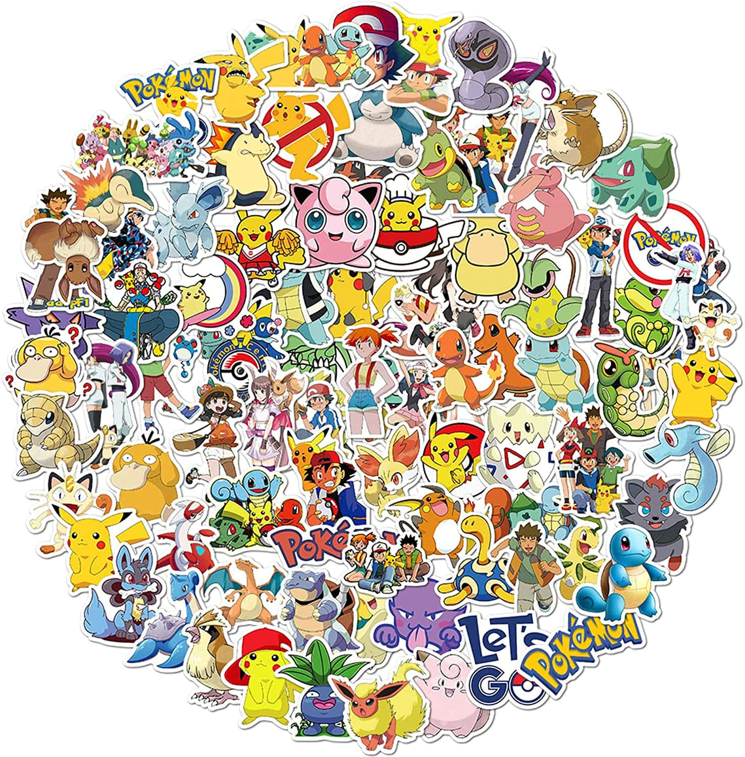 Colecciónemocionante De Pegatinas De Pokémon Fondo de pantalla
