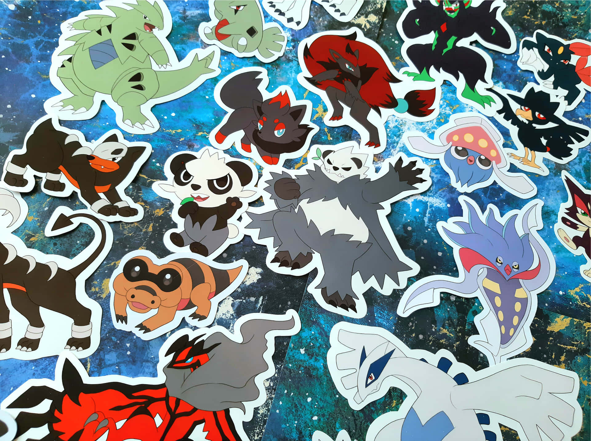Colecciónvibrante De Pegatinas De Pokémon Fondo de pantalla
