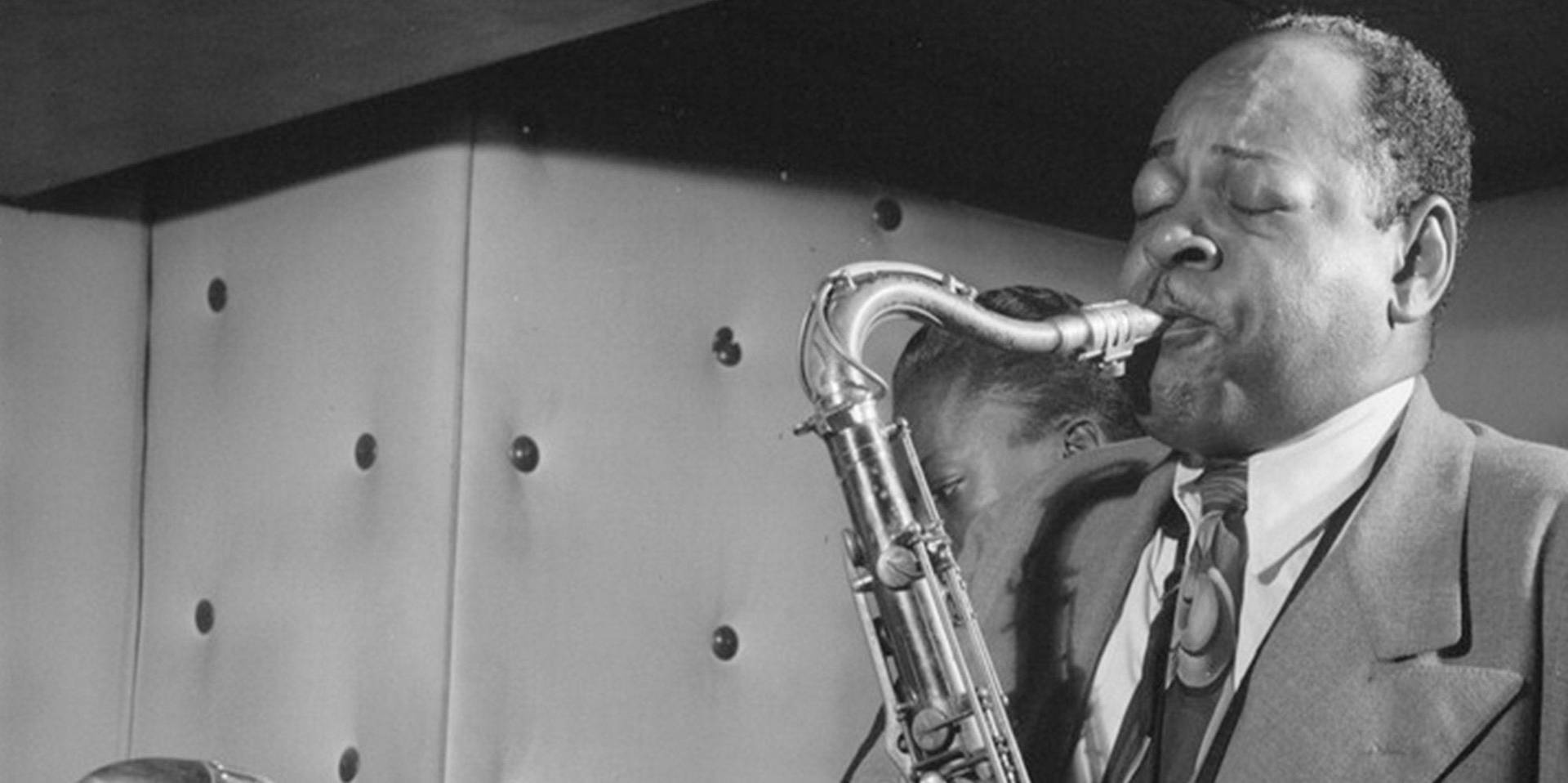 Coleman Hawkins Playing Saxophone Wallpaper