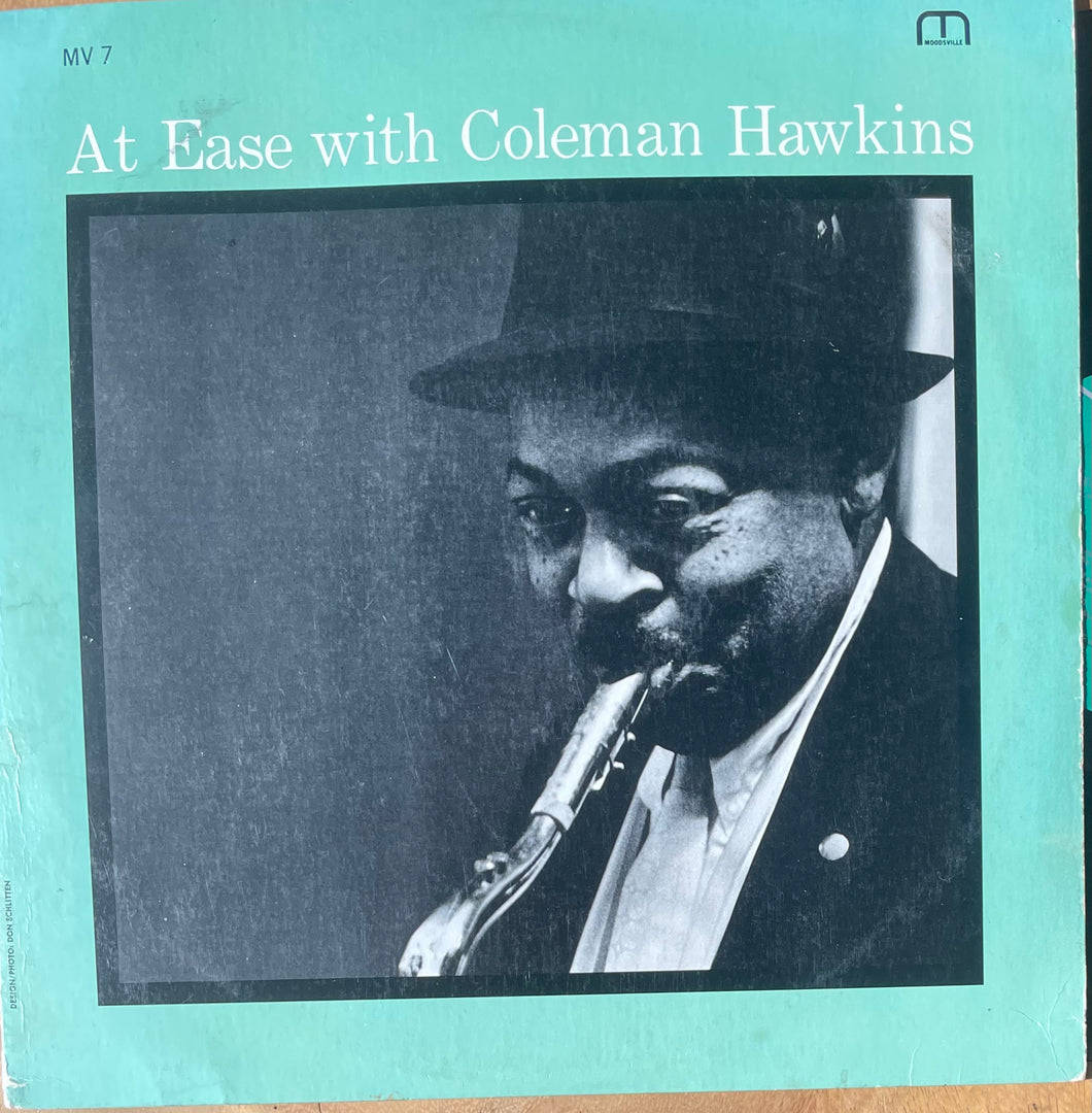 Iconic Jazz Legend Coleman Hawkins on Vintage Vinyl Wallpaper