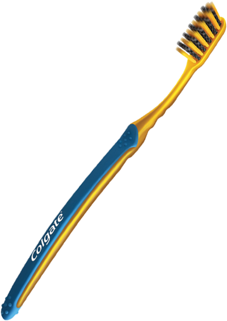 Download Colgate Toothbrush Yellowand Blue | Wallpapers.com