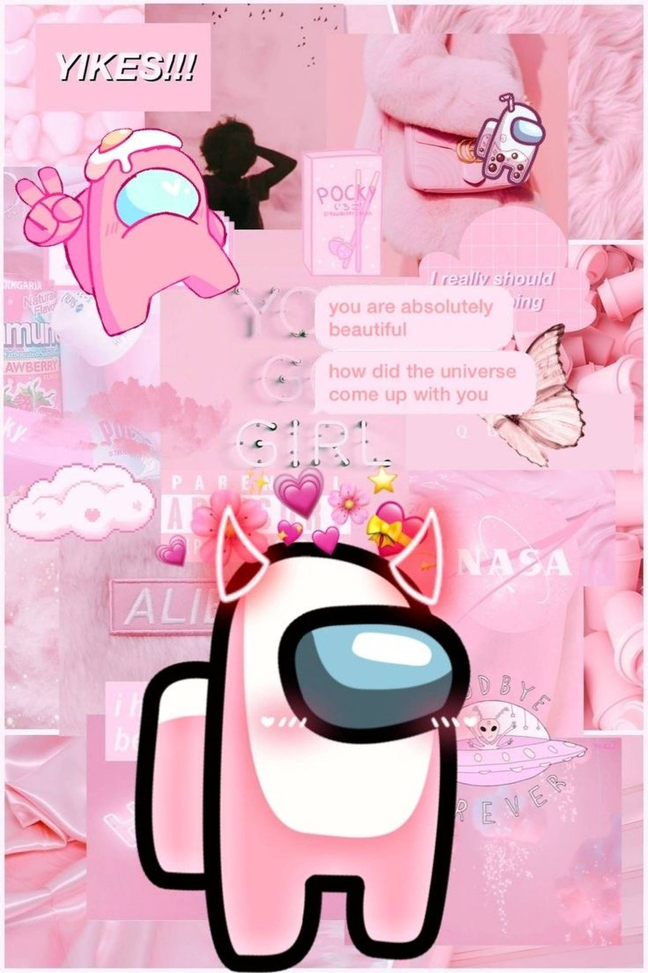 Collage For Pink Aesthetic Tumblr Laptop Wallpaper