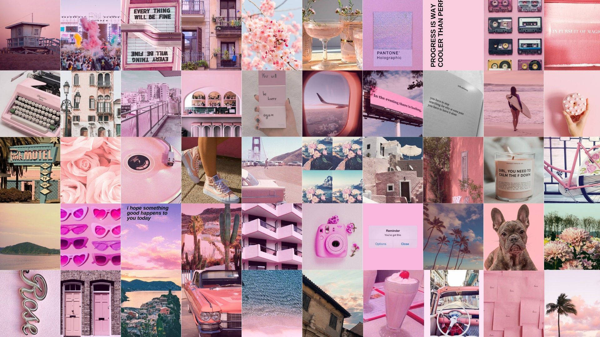 Collage Girly Pink Aesthetic
